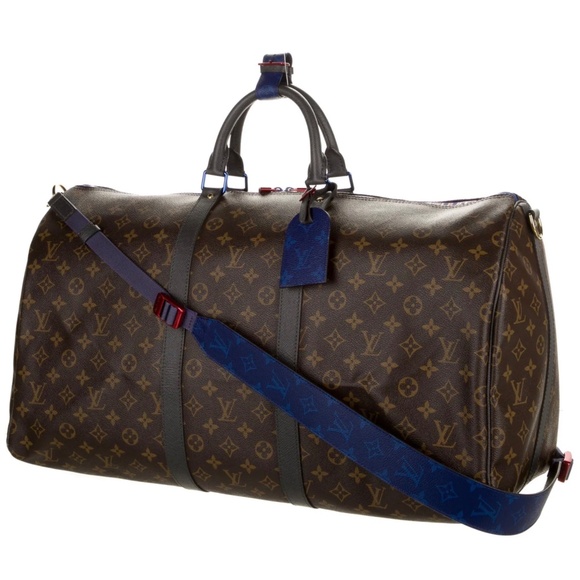 GENUINE RARE Louis Vuitton Monogram Taiga Outdoor Keepall Bandouliere 55 - Picture 2 of 5